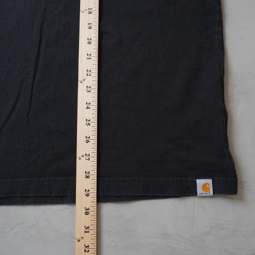 Carhartt Mens Loose Fit Long Sleeve Shamrock Graphic T-Shirt Black Green Large - Picture 6 of 8